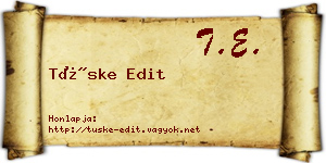 Tüske Edit névjegykártya