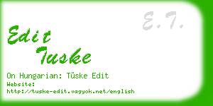 edit tuske business card